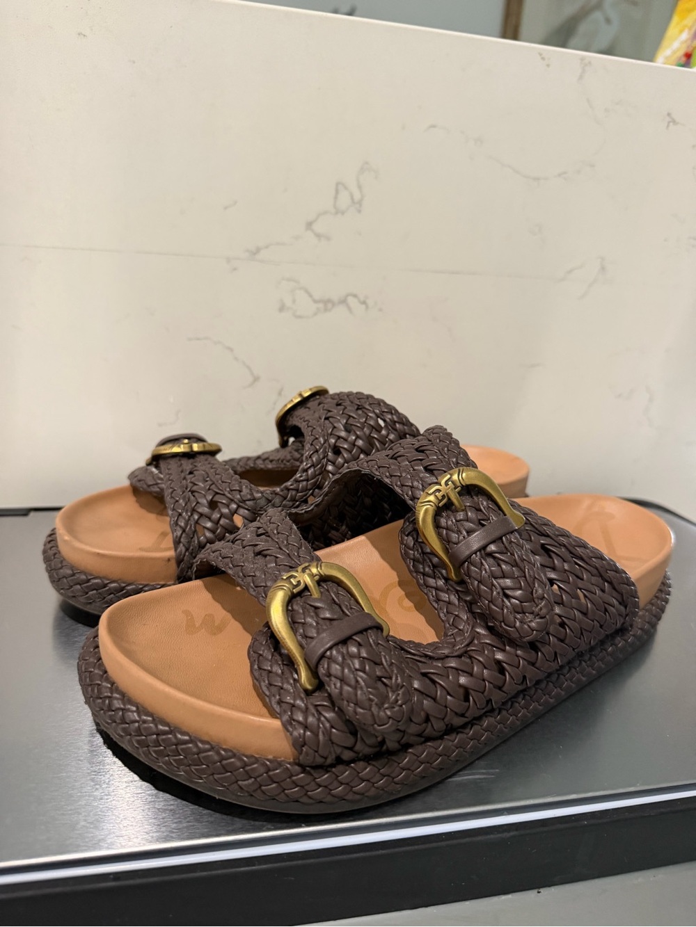 Sam Edelman Elowen Woven Double Strap Sandals